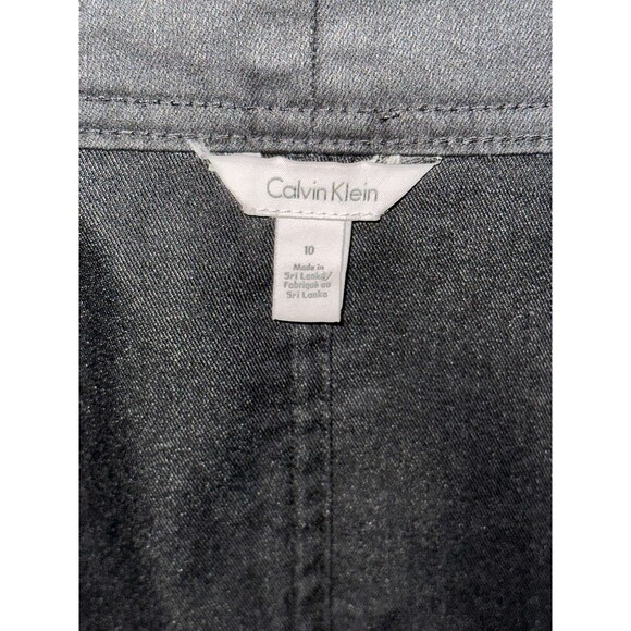 Calvin Klein Black Mini Skirt – Zipper Front Pockets – Size 10 - Picture 4 of 4